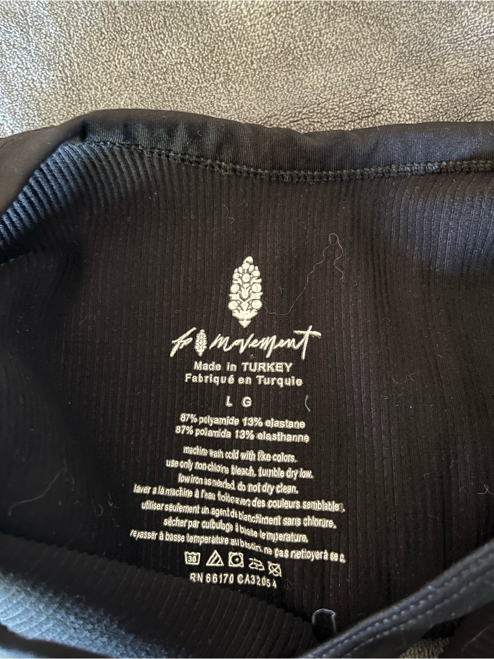 Black Ribbed Racerback Crop Top - Free People - Picture 3 of 3